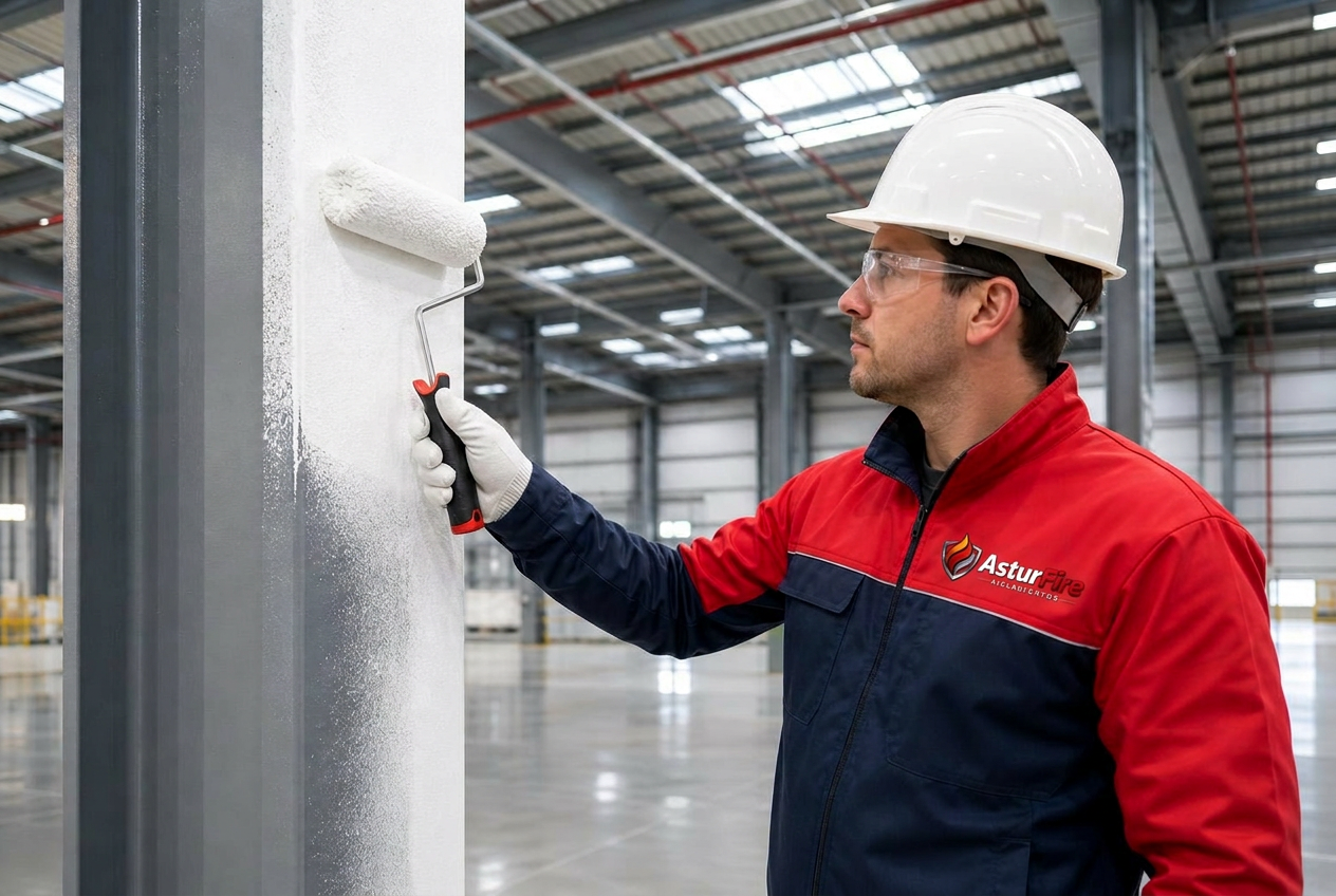 Pintura intumescente para estructuras metálicas y madera